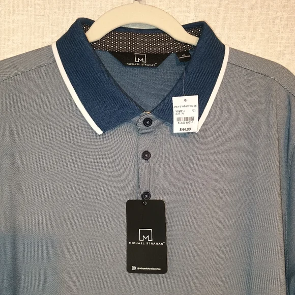 Michael Strahan Collared Men’s Polo Light Blue Size: XL New With Tags - Picture 5 of 8